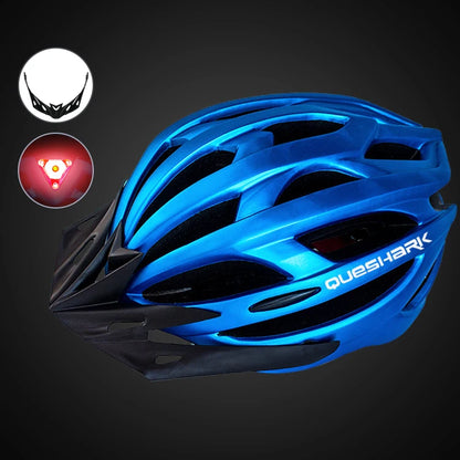Capacete de Ciclismo com Luz Traseira LED e Viseira Solar