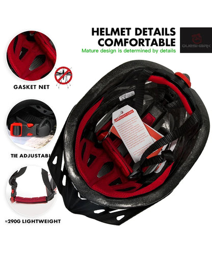 Capacete de Ciclismo com Luz Traseira LED e Viseira Solar