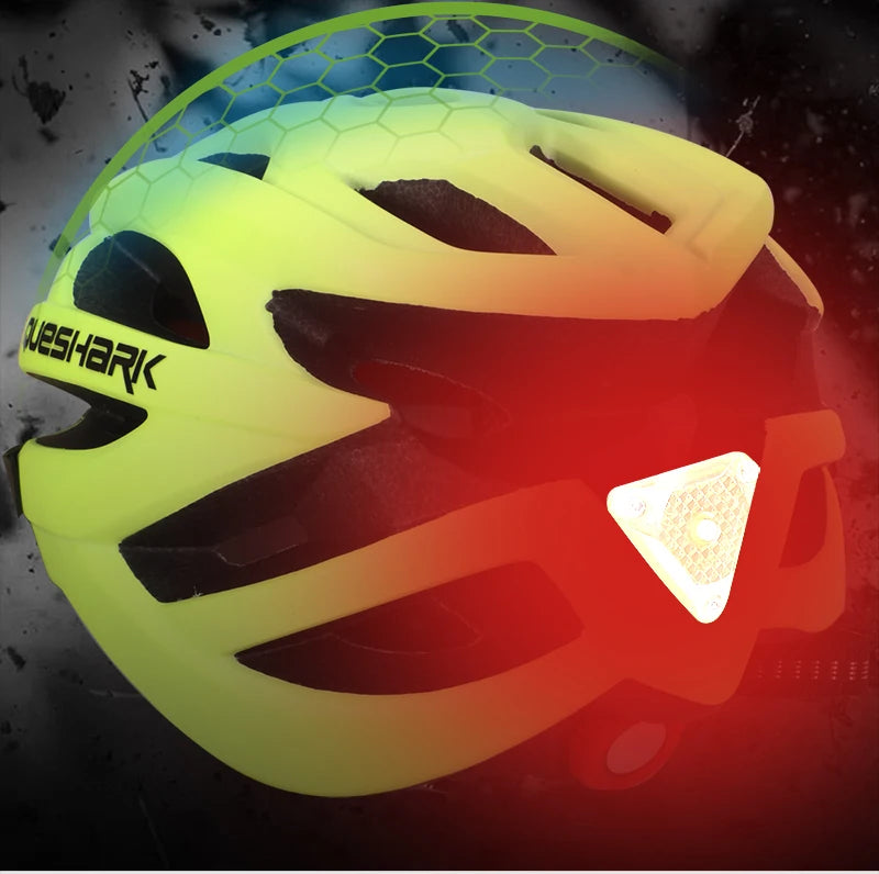 Capacete de Ciclismo com Luz Traseira LED e Viseira Solar