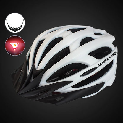 Capacete de Ciclismo com Luz Traseira LED e Viseira Solar