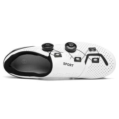 Sapatilha de ciclismo com travas, esportiva e de carbono