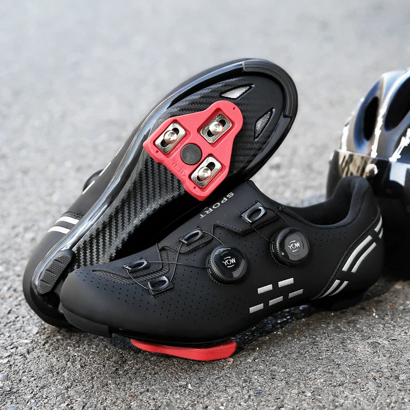 Carbon sport cycling shoes with cleats