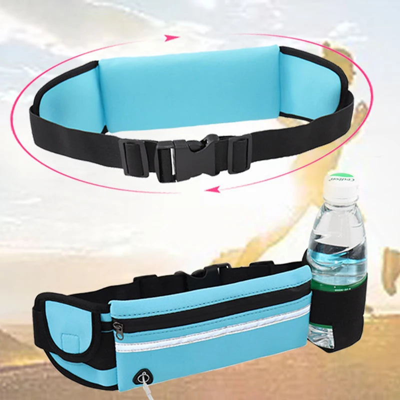 Unisex Sports Fanny Pack with Bottle Holder – Ideal for Running, Cycling and the Gym 