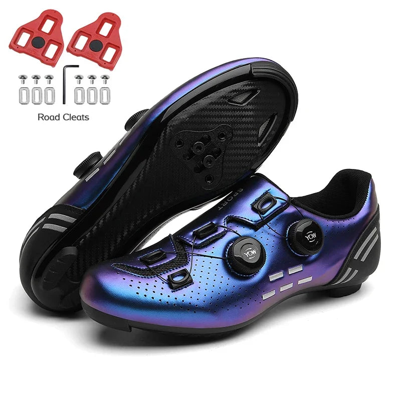 Carbon sport cycling shoes with cleats