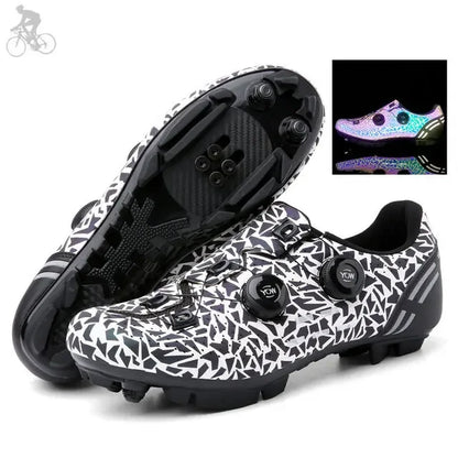 Sapatilha de ciclismo com travas, esportiva e de carbono