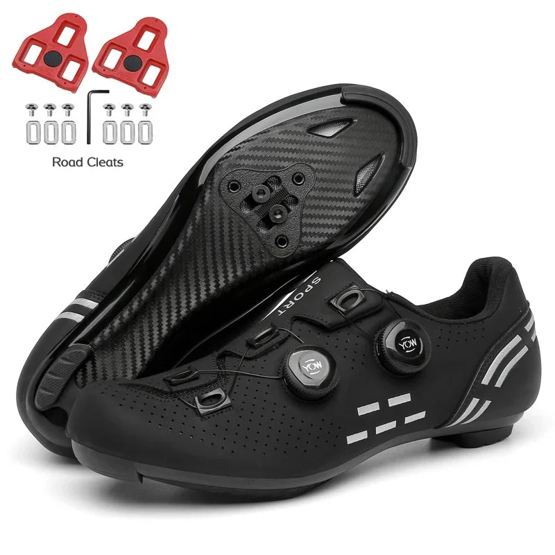 Carbon sport cycling shoes with cleats