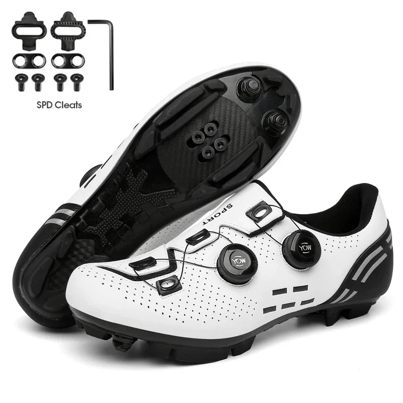 Carbon sport cycling shoes with cleats