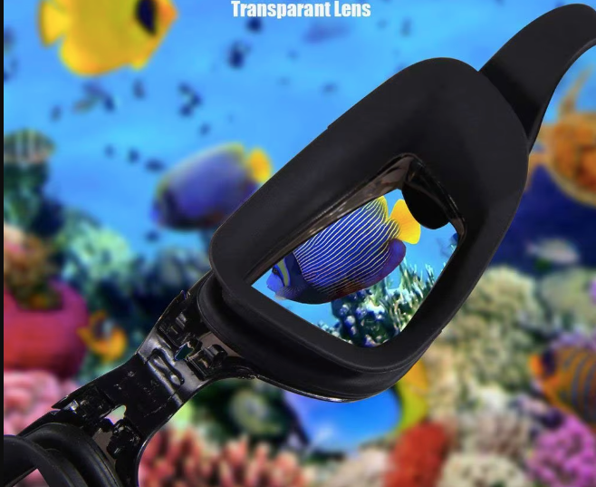 Óculos De Natação Adulto, Impermeável, Silicone, Com Tampão de Orelha, Antiembaçamento e Proteção UV