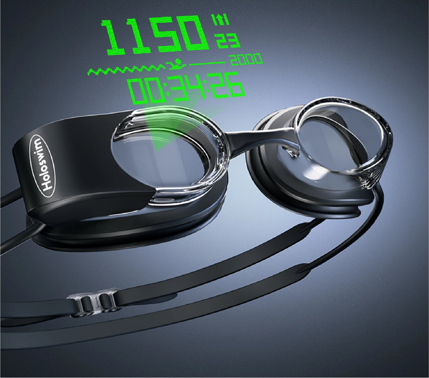 Óculos de Natação Inteligentes, com Métricas na Água, Antiembaçante e Fitness Tracker