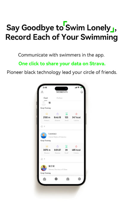 Óculos de Natação Inteligentes, com Métricas na Água, Antiembaçante e Fitness Tracker
